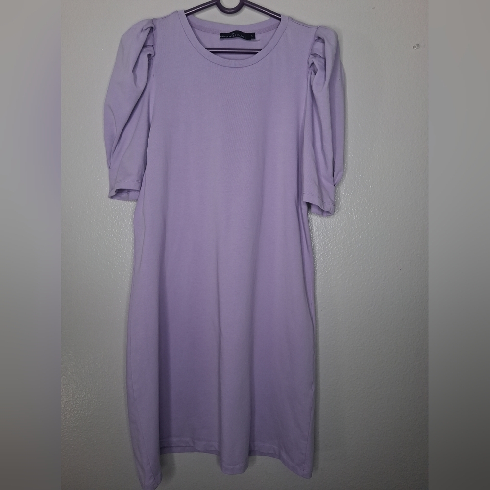 Tuckernuck Pomander Place Lavender Purple Puff Stella Dress Size Large - Picture 2 of 15